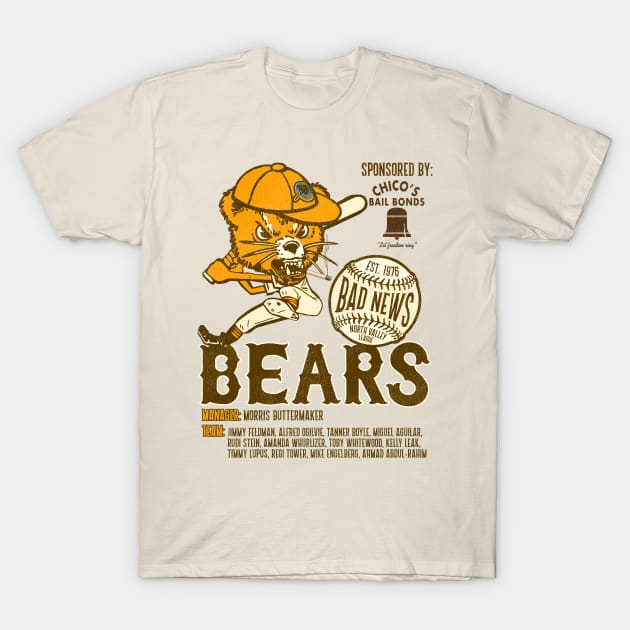 Defunct Bad News Bears Movie Baseball Team T-Shirt by Defunctland